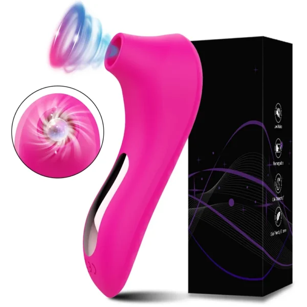 Vibromasseur silencieux à succion pour femmes – bien-être intime » : Clitoral Suction Vibrator – Air Pulse Stimulation, Silent, Waterproof & USB Rechargeable – Image 4