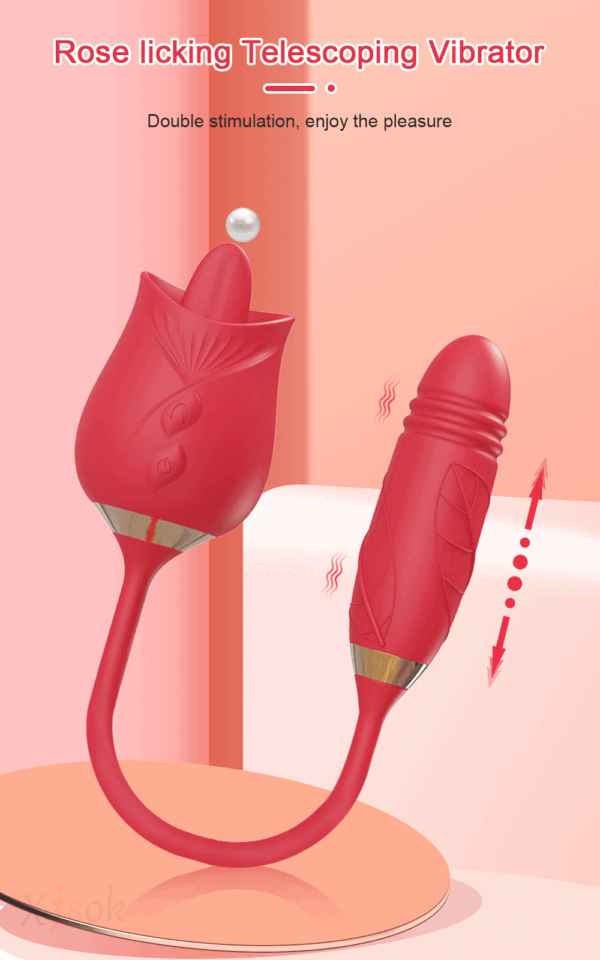 .  💖 Vibromasseur Femme 2 en 1 – Stimulateur Clitoridien & Mamelon – Mode Léchage et Vibration 🔥 Silicone Doux | Certifié CE – Image 11