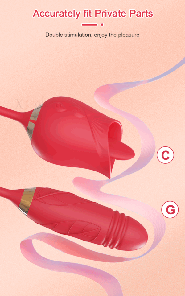 .  💖 Vibromasseur Femme 2 en 1 – Stimulateur Clitoridien & Mamelon – Mode Léchage et Vibration 🔥 Silicone Doux | Certifié CE – Image 15