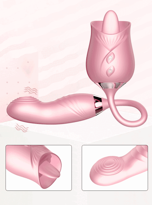 .  💖 Vibromasseur Femme 2 en 1 – Stimulateur Clitoridien & Mamelon – Mode Léchage et Vibration 🔥 Silicone Doux | Certifié CE – Image 18