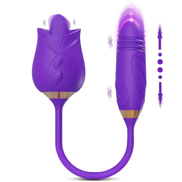 .  💖 Vibromasseur Femme 2 en 1 – Stimulateur Clitoridien & Mamelon – Mode Léchage et Vibration 🔥 Silicone Doux | Certifié CE – Image 16