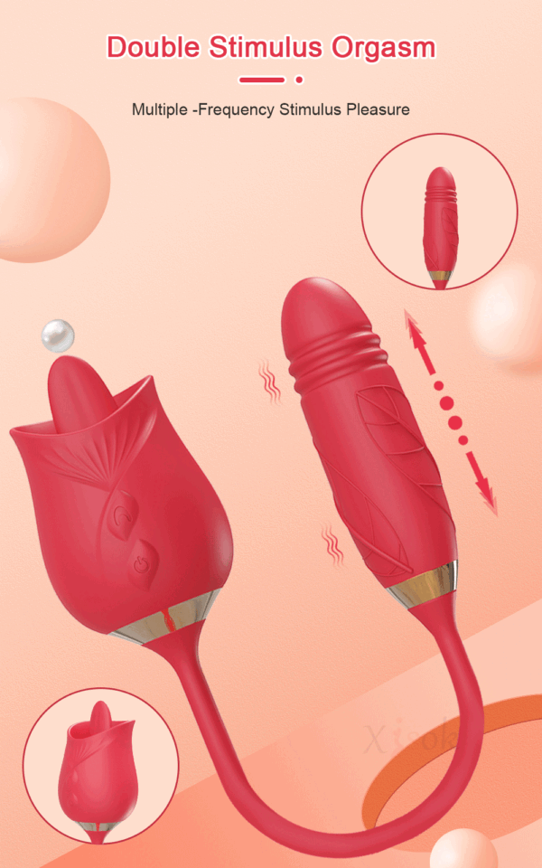.  💖 Vibromasseur Femme 2 en 1 – Stimulateur Clitoridien & Mamelon – Mode Léchage et Vibration 🔥 Silicone Doux | Certifié CE – Image 14